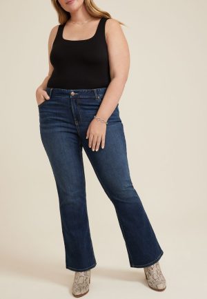 Plus Size m jeans by maurices&trade; Classic Flare Mid Rise Jean