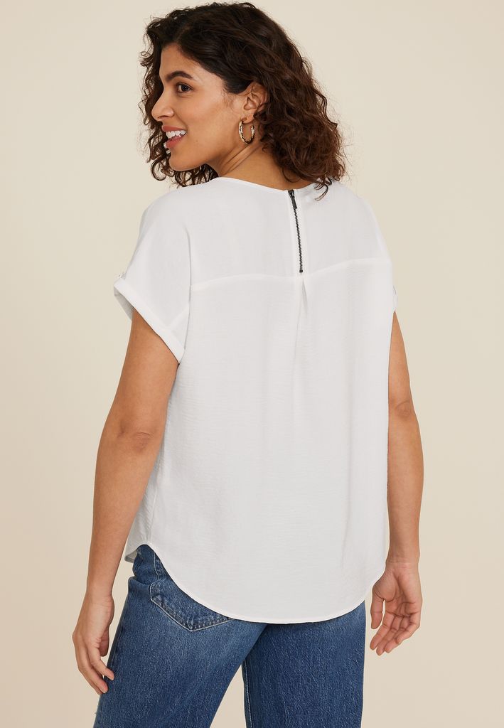 Delton Zipper Back Blouse - Image 2
