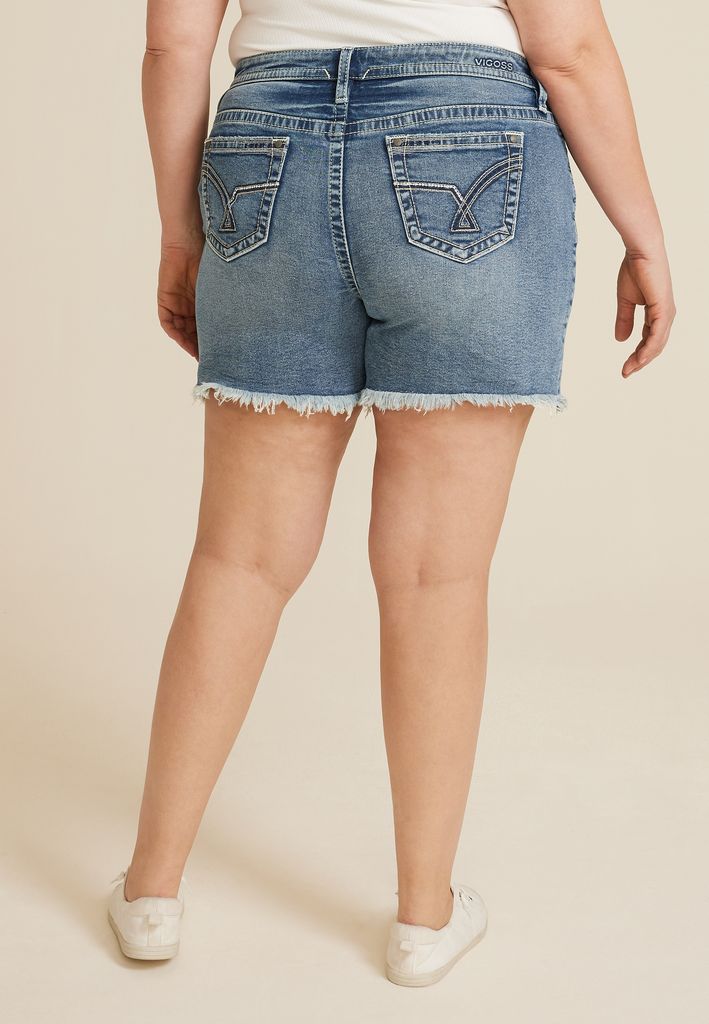 Plus Size Vigoss® High Rise Thick Stitch Pocket 5in Short - Image 2