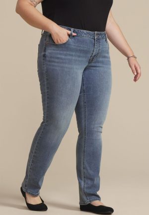 Plus Size m jeans by maurices&trade; Classic Mid Rise Slim Straight Jean