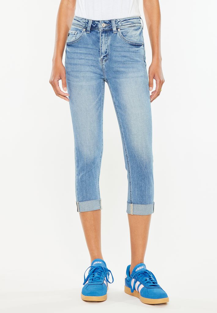 KanCan™ High Rise Rolled Hem Capri