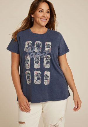 Plus Size Pabst Stacked Classic Fit Graphic Tee