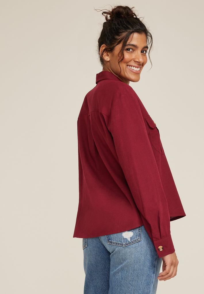 Utility Relaxed Button Down Shirt - Image 2