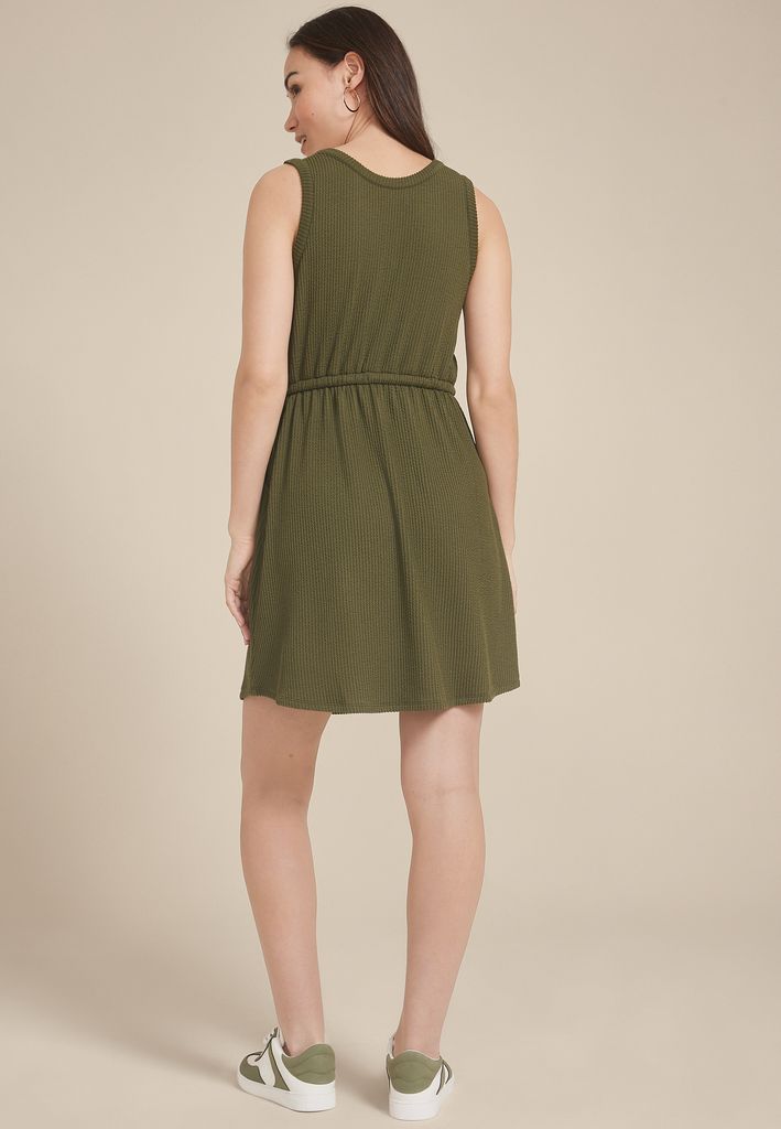 24/7 Bare Henley Wavy Rib Dress - Image 2
