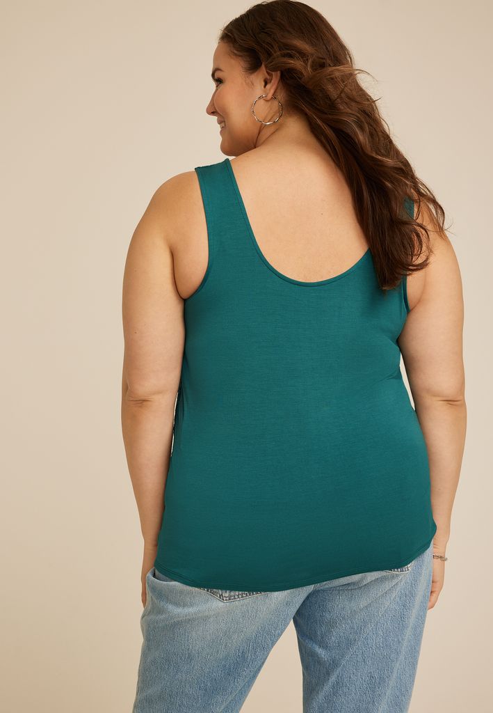 Plus Size Crochet Front Tank Top - Image 2