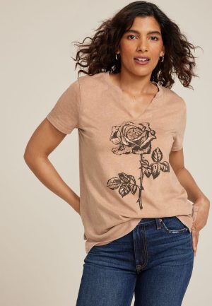 Rose Classic Fit Graphic Tee