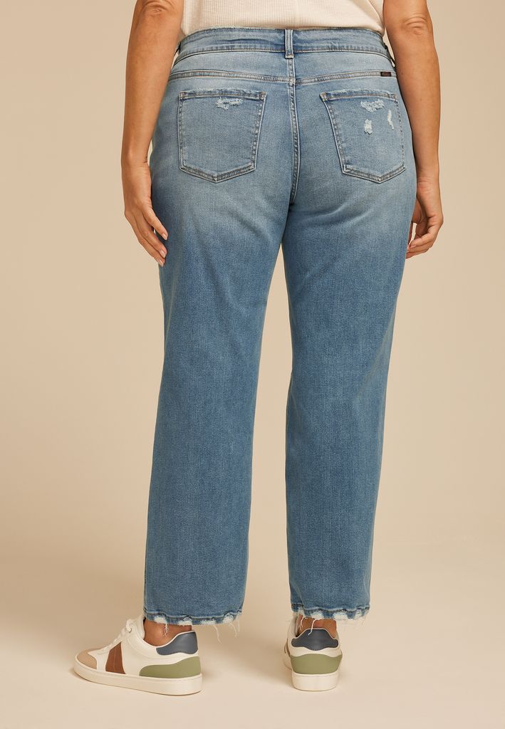 Plus Size KanCan™ High Rise Open Ripped Straight Jean - Image 2