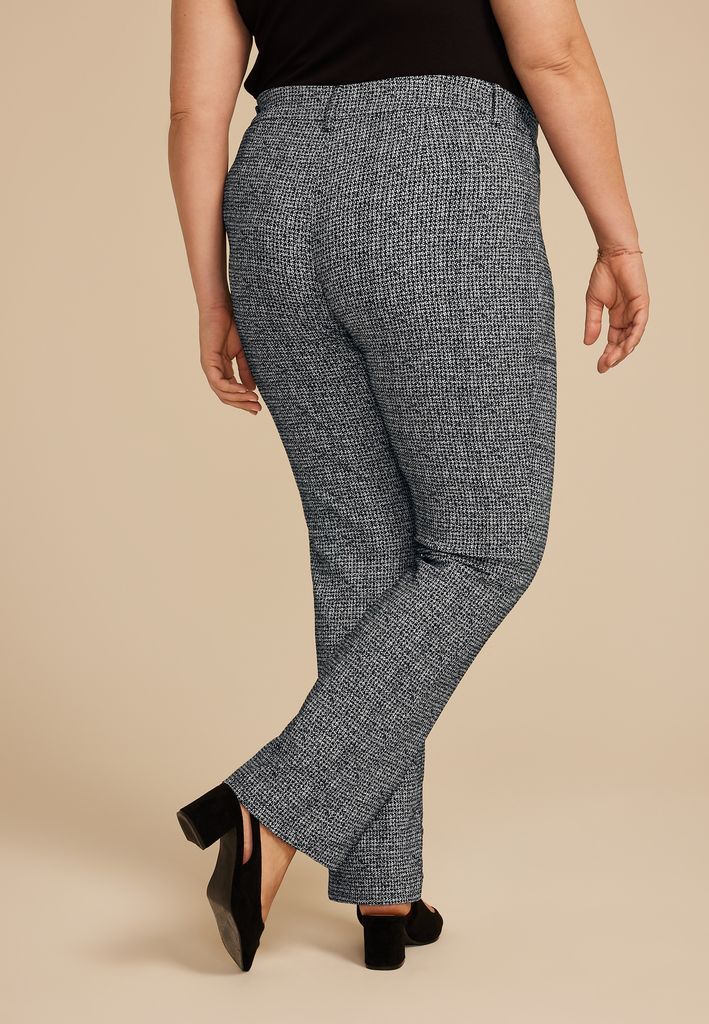 Plus Size Bengaline Tweed Mid Rise Bootcut Pant - Image 2