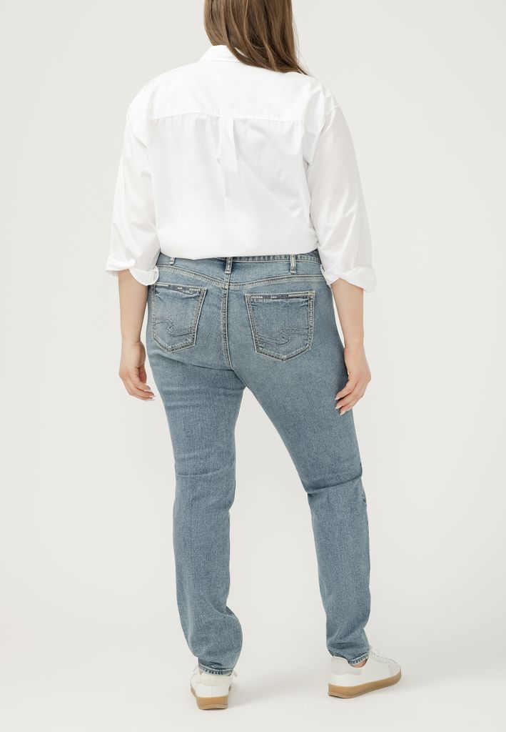 Plus Size Silver Jeans Co.® Elyse Backed Ripped Mid Rise Skinny Jean - Image 2