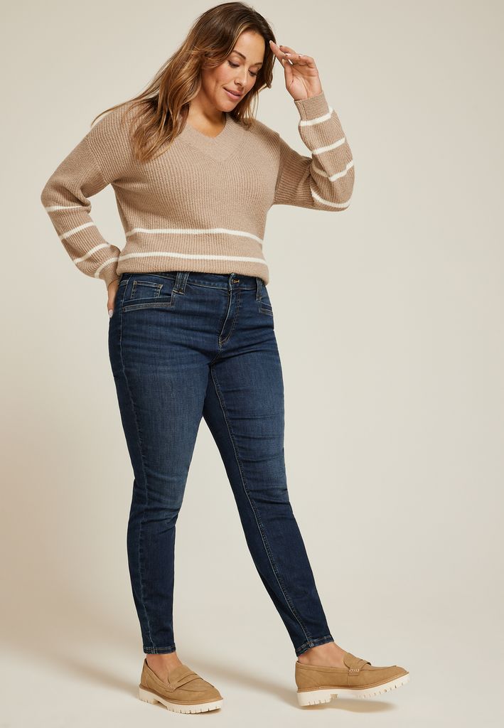 Plus Size m jeans by maurices™ Cool Comfort High Rise Angle Pocket Jegging