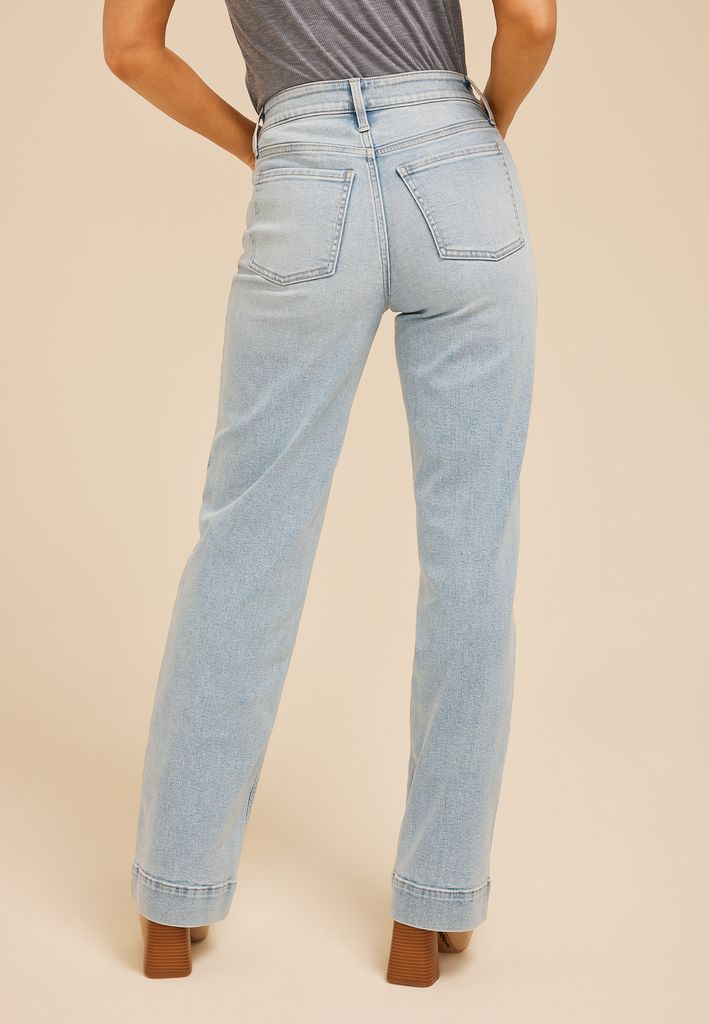m jeans by maurices™ Light Patch Pocket High Rise Wide Leg Jean - Image 2