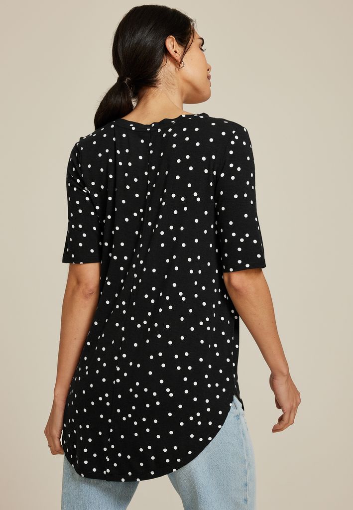 24/7 Olivia Polka Dot Tunic Tee - Image 2