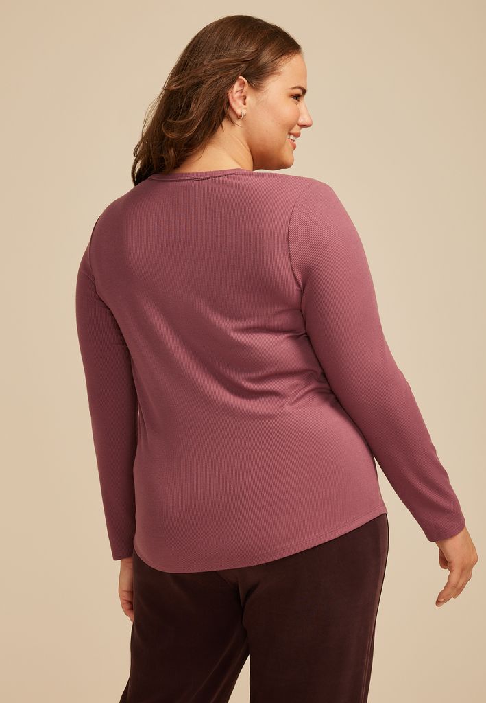 Plus Size Heartland Henley Long Sleeve Tee - Image 2