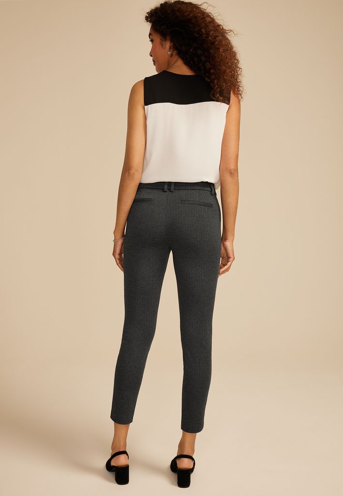 Herringbone Ponte Skinny Pant - Image 2