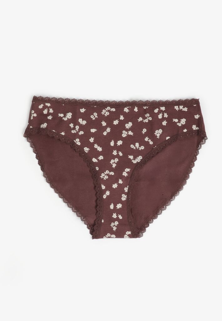 Simply Comfy Cotton Floral Print Bikini Panty