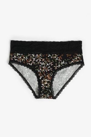 Simply Comfy Cotton Ditsy Leaf Hipster Panty