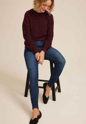 Everflex&trade; Dark High Rise Super Skinny Jean