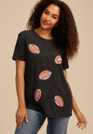 Football Oversized Fit Graphic Tee