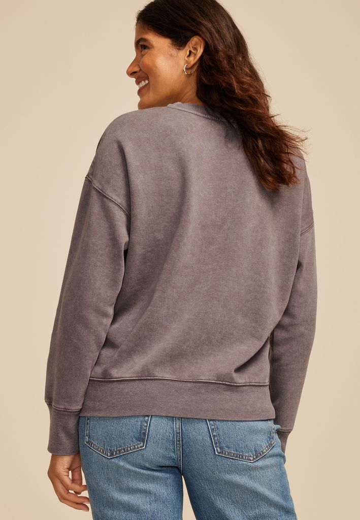 State Satin Letter Crew Neck Sweatshirt - Image 2