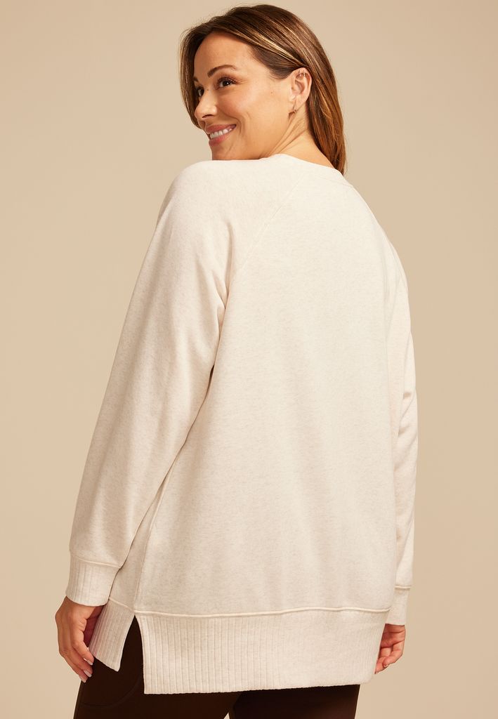 Plus Size Willowsoft Striped Tunic Sweatshirt - Image 2