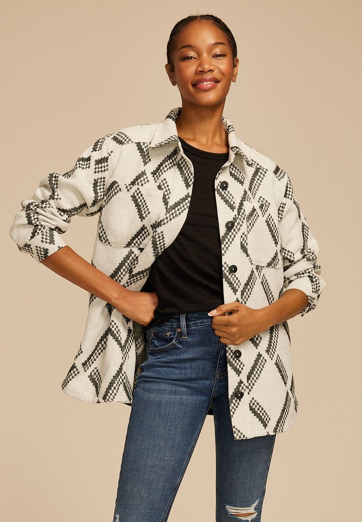 Geo Print Shacket