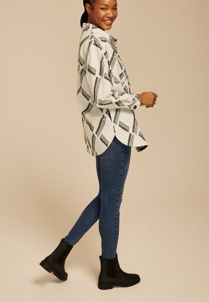 Geo Print Shacket - Image 2