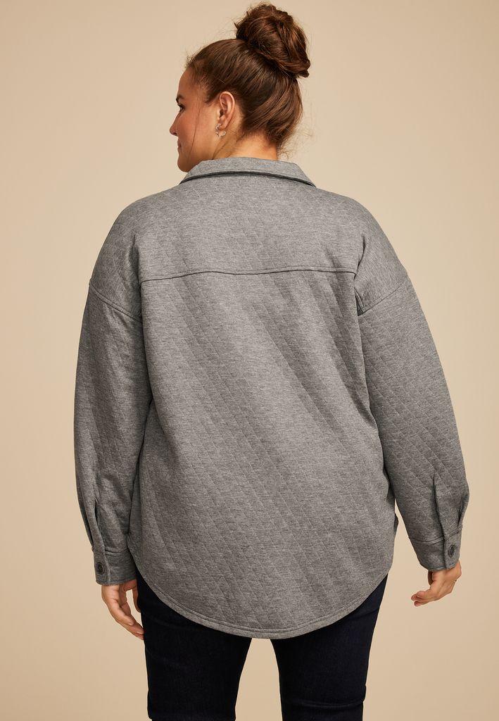 Plus Size Quilted Shacket - Image 2