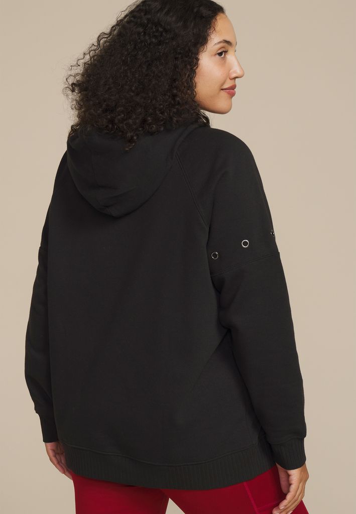 Plus Size Grommet Trim Accent Hoodie - Image 2