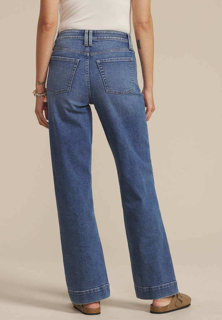 m jeans by maurices™ High Rise Slant Pocket Wide Leg Jean - Image 2