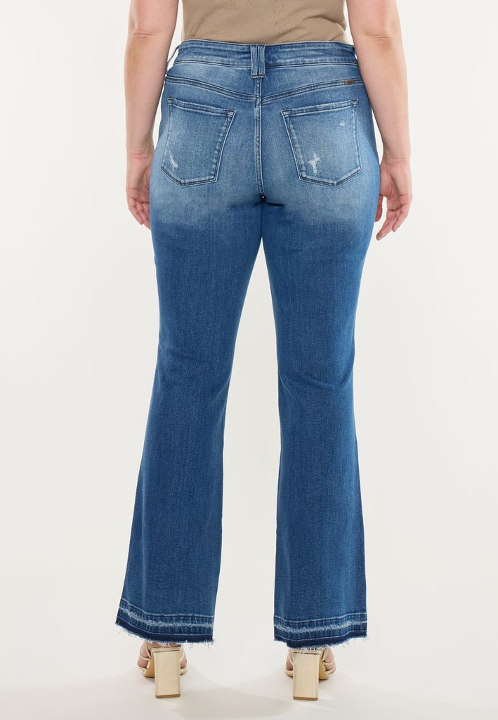 Plus Size KanCan™ High Rise Released Hem Inset Bootcut Jeans - Image 2
