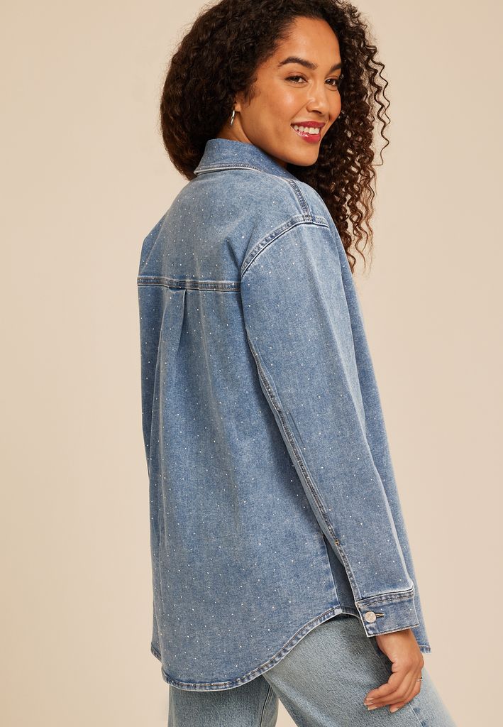 Sparkle Denim Shacket - Image 2