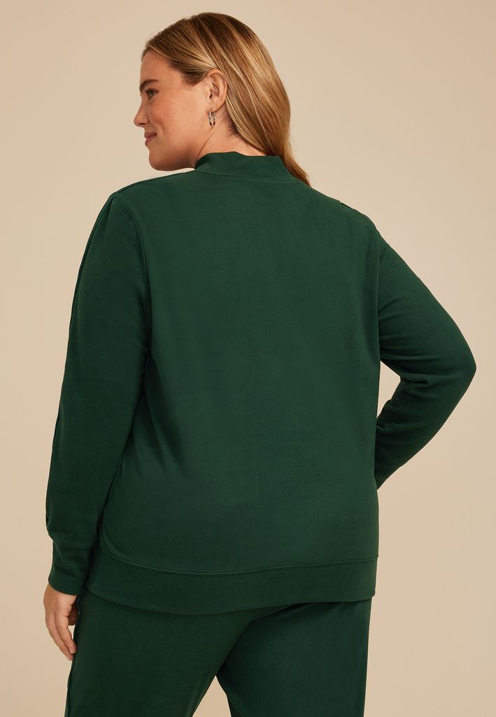 Plus Size Dream Fleece Mock Neck Sweatshirt - Image 2