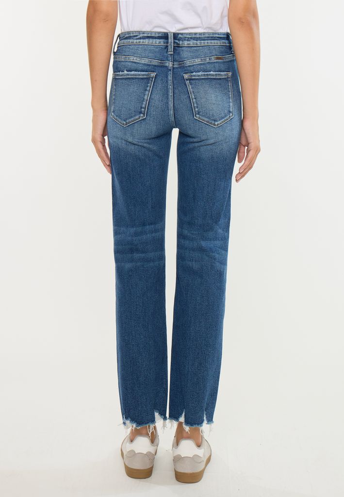 KanCan™ High Rise Raw Hem Straight Jean - Image 2