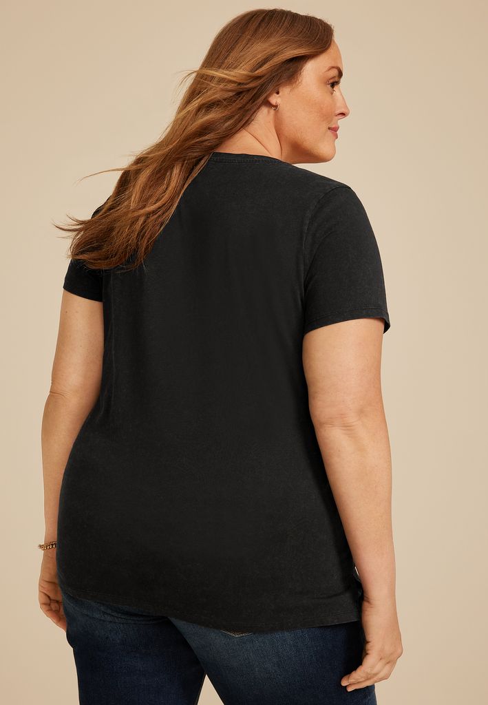Plus Size Floral Classic Fit Graphic Tee - Image 2