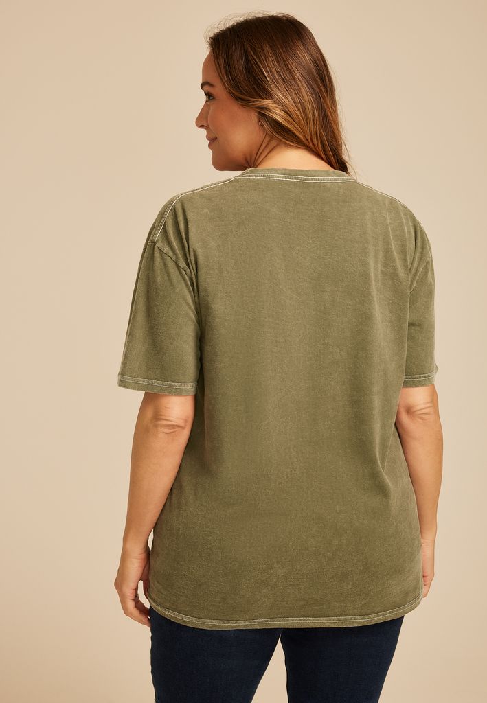Plus Size Stitched Country Icon Relaxed Graphic Tee - Image 2