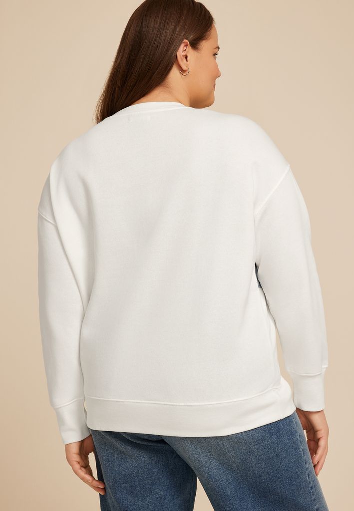 Plus Size North Pole Holiday Relaxed Fit Sweatshirt - Image 2