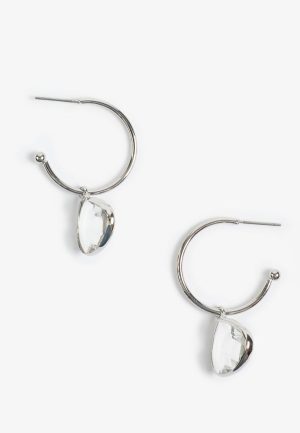 Silver Teardrop Hoop Earrings?