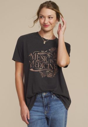 Music is Medicine Oversized Fit Graphic Tee