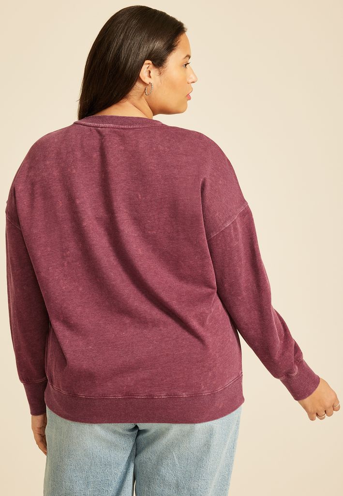 Plus Size Studio Y Embellished Crewneck Sweatshirt - Image 2