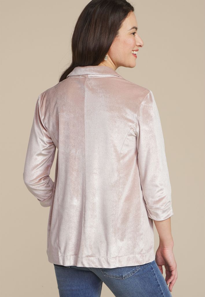 Metallic Velvet Blazer - Image 2