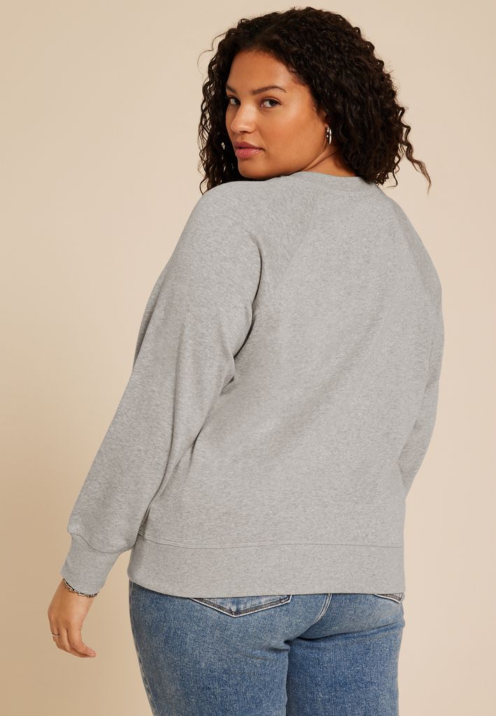 Plus Size Grow In Grace Floral Relaxed Fit Sweatshirt - Image 2