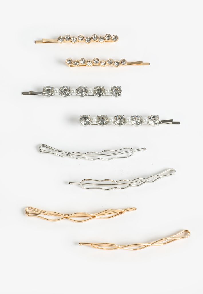 Mixed Metal Bobby Pin Set