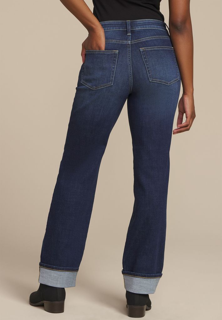 edgely™ High Rise Cuff Hem Relaxed Straight Leg Jean - Image 2