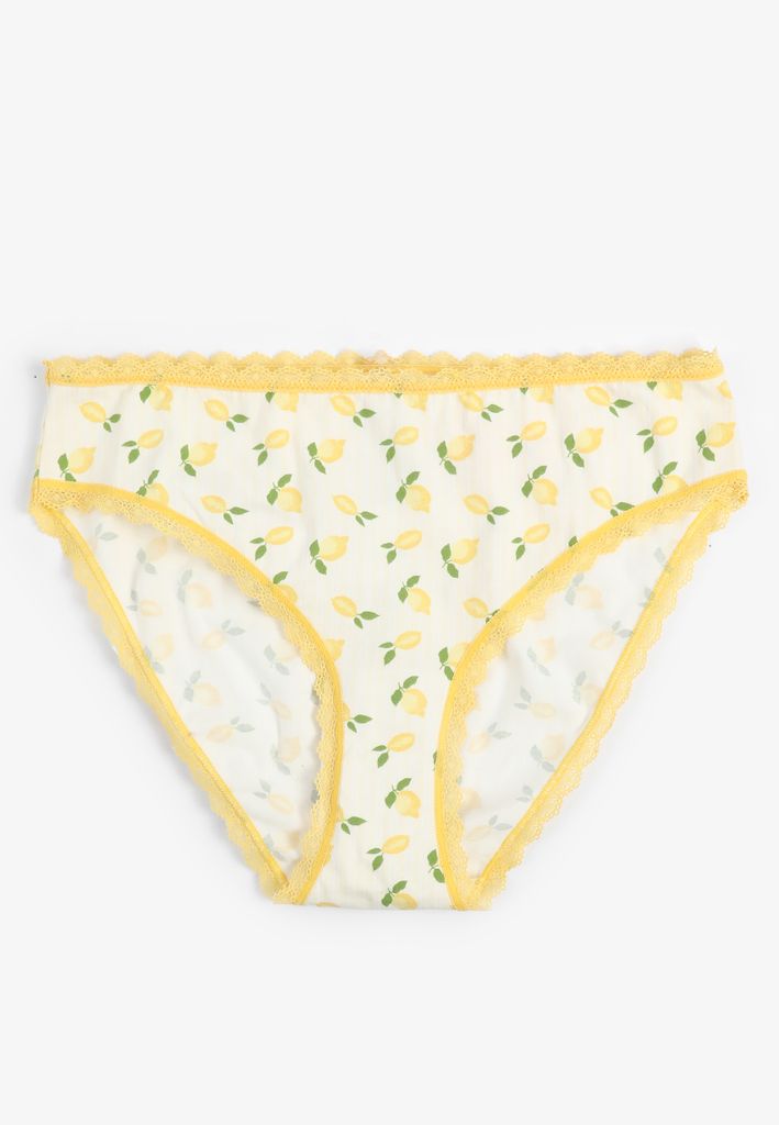 Simply Comfy Lemon Print Bikini Panty