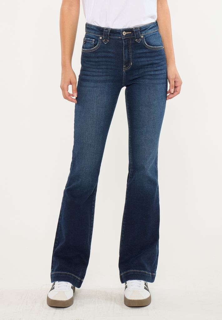 KanCan High Rise Pocket Flap Trouser Flare