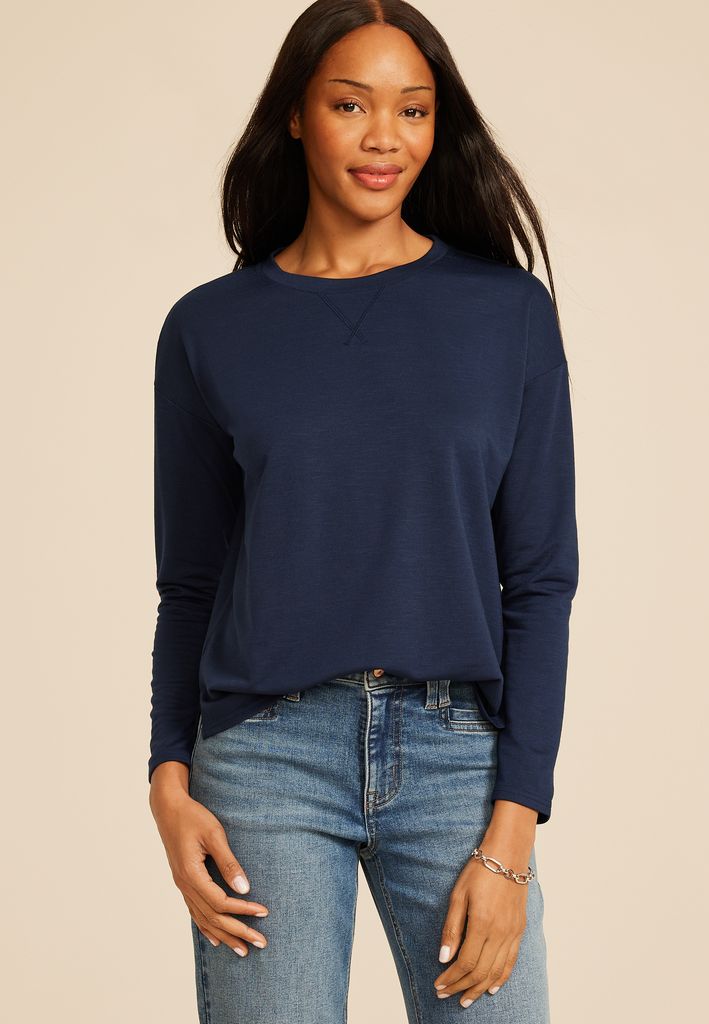 Heart Elbow Patch Long Sleeve Tee