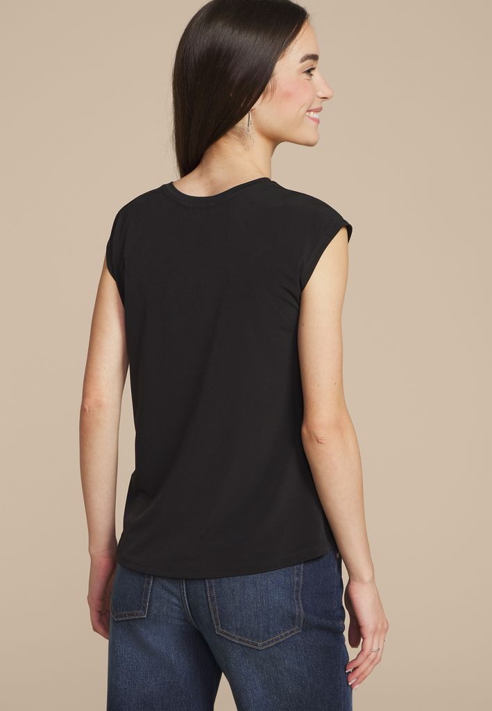 Asymmetrical Knot Shoulder Top - Image 2