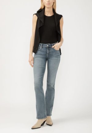 Silver Jeans Co.&reg; Suki Curvy Mid Rise Luxe Stretch Bootcut Jean